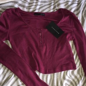 Long sleeve crop top